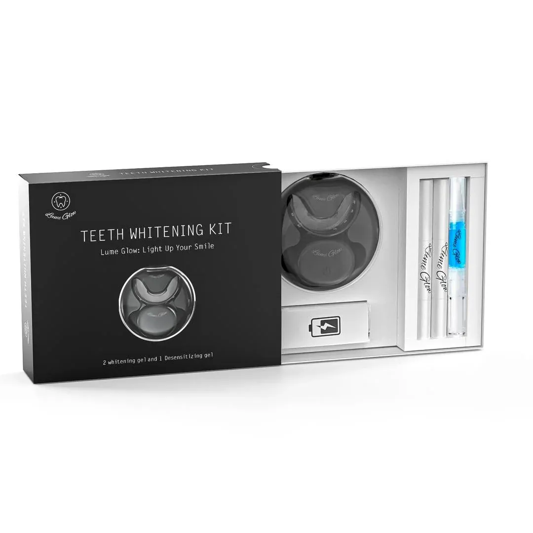 Custom teeth whitening kit packaging and product configuration