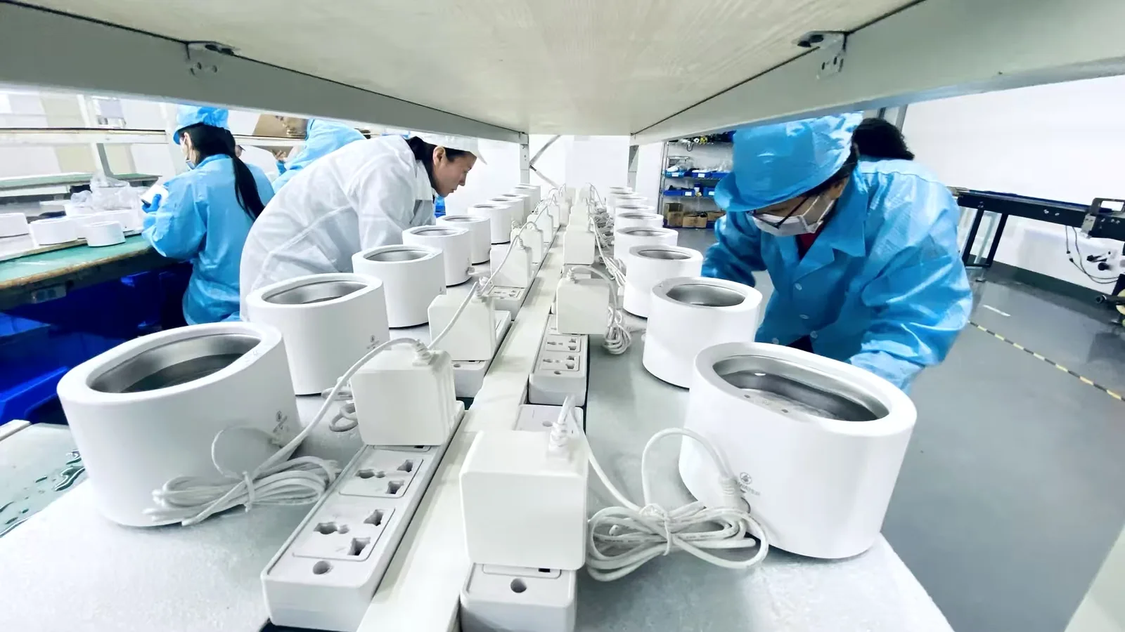 Ultrasonic cleaner functional inspection during production